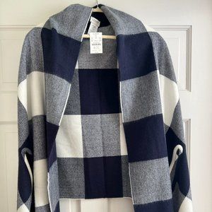 J Crew Factory PLAID CAPE-SCARF
